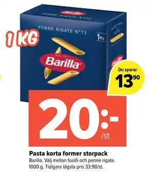 Pasta korta former storpack