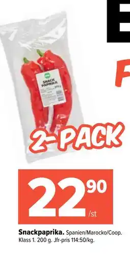 Coop Extra Snackpaprika erbjuda