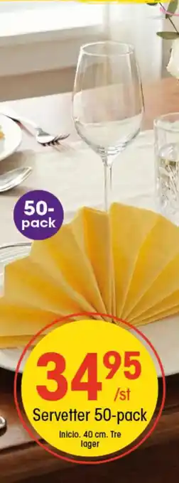 Servetter 50-pack