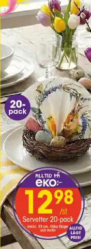 EKO Servetter 20-pack erbjuda