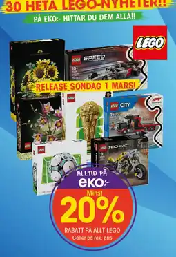 EKO Rabatt på allt Lego erbjuda