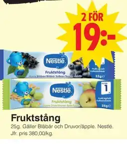 Matöppet Nestlé Fruktstång erbjuda