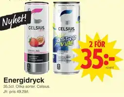 Matöppet CELSIUS Energidryck erbjuda