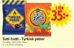 Matöppet Fazer Tutti frutti - Tyrkisk peber erbjuda