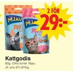 Matöppet MJAU Kattgodis erbjuda