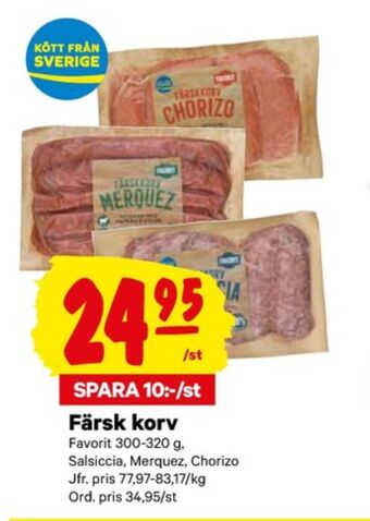 City Gross Favorit Korv erbjuda