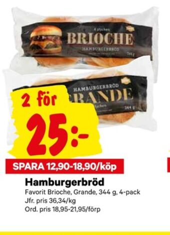 City Gross Favorit Hamburgerbröd erbjuda
