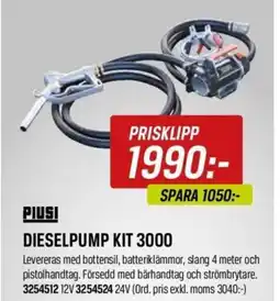 Swedol Piusi Dieselpump kit 3000 erbjuda