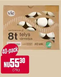 ÖoB Vic 8t telys värmeljus erbjuda