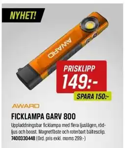 Swedol Ficklampa Garv 800 erbjuda