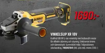 DEWALT Vinkelslip XR 18v