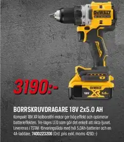 Swedol Borrskruvdragare 18v 2x5.0 ah erbjuda