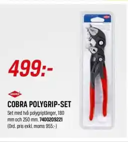Swedol Cobra polygrip-set erbjuda