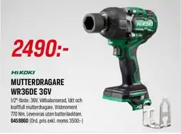 Swedol HIKOKI Mutterdragare WR36DE 36V erbjuda