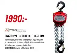 Swedol Snabblyftblock 1412 0,5T 3M erbjuda