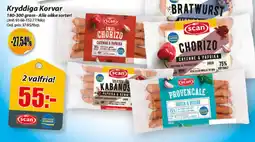 Extra Mjällby Stormarknad Scan Kryddiga Korvar erbjuda