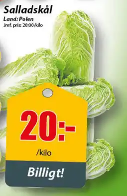 Extra Mjällby Stormarknad Salladskål erbjuda