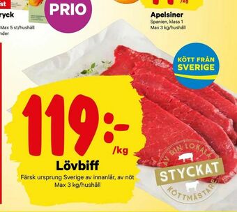 City Gross Lövbiff erbjuda