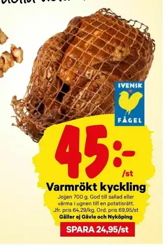 City Gross Varmrökt kyckling erbjuda