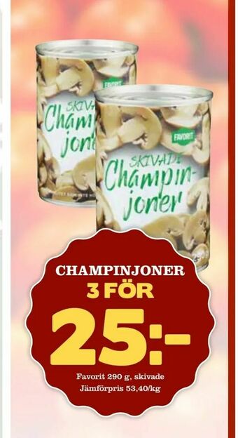 Din Mat Champinjoner erbjuda