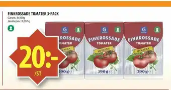 Matvärlden Tensta Finkrossade tomater 3-pack erbjuda