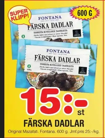 Färska dadlar