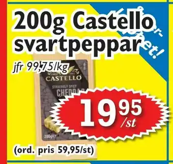 T-jarlen 200g Castello svartpeppar erbjuda