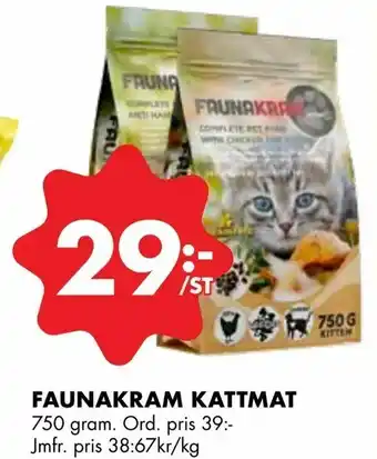 ÖoB Faunakram kattmat erbjuda