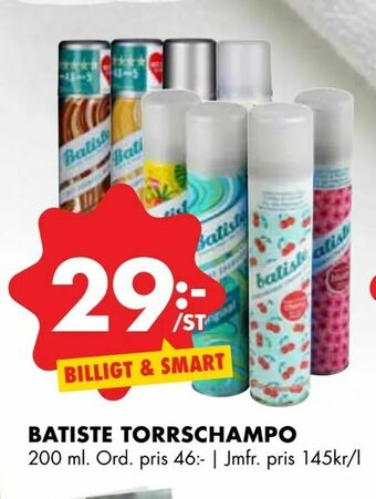 ÖoB Batiste torrschampo erbjuda