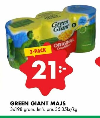 ÖoB Green giant majs erbjuda