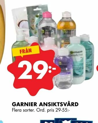 ÖoB Garnier ansiktsvård erbjuda