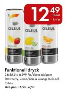 Snabbgross CELSIUS Funktionell dryck erbjuda