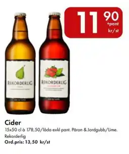 Snabbgross Rekorderlig Cider erbjuda
