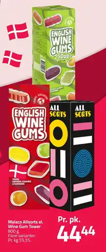 Fleggaard MALACO Allsorts el. wine gum tower erbjuda