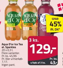Fleggaard AQUA D'OR Ice tea el. sparkles erbjuda