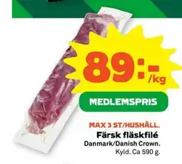 Stora Coop Färsk fläskfilé, Medlemspris erbjuda