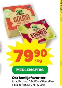 Stora Coop Ost familjefavoriter, Medlemspris erbjuda