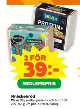 Stora Coop Knäckebröd, Medlemspris erbjuda