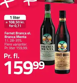 Fleggaard Fernet branca el. branca menta erbjuda