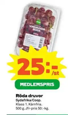 Stora Coop Röda druvor erbjuda