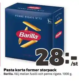 Coop Pasta korta former storpack erbjuda