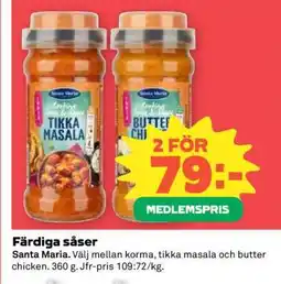 Coop FÄRDIGA SÅSER erbjuda