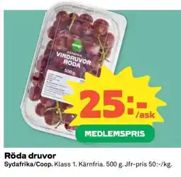 Coop Röda druvor erbjuda