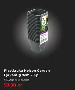 Granngården Plastkruka nelson garden fyrkantig 9cm 20-p erbjuda