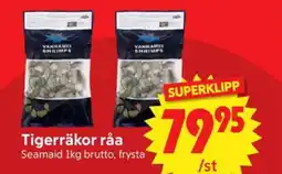 Nya Pulsen SEAMAID Tigerräkor råa erbjuda