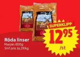 Nya Pulsen MARJAN Röda linser erbjuda