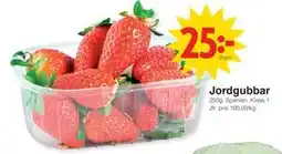 Matöppet Jordgubbar erbjuda