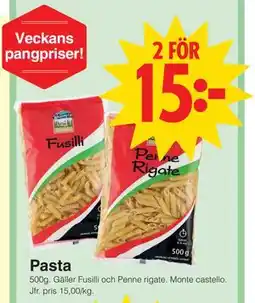 Matöppet Pasta erbjuda