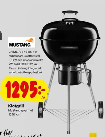 City Gross Mustang Klotgrill erbjuda