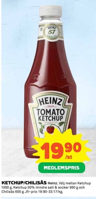 Coop Heinz Ketchup erbjuda